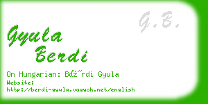 gyula berdi business card
